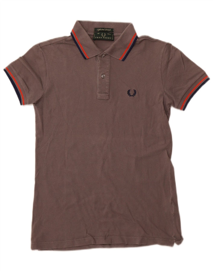 Męska koszulka polo FRED PERRY, mała, szara, bawełniana