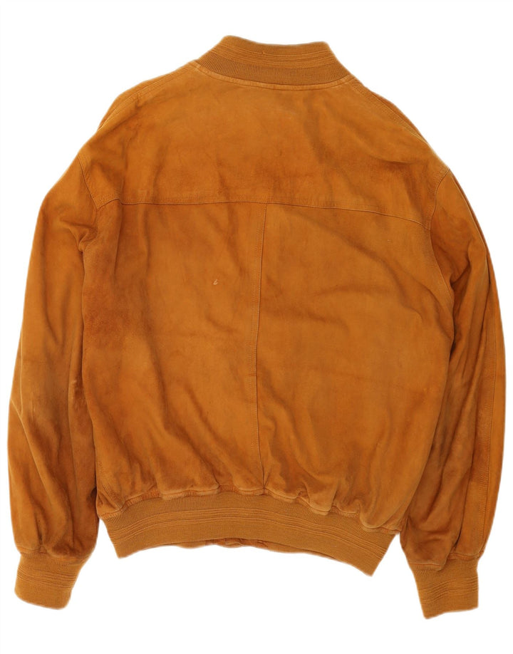 Męska zamszowa kurtka bomber VINTAGE UK 42 XL w kolorze beżowym