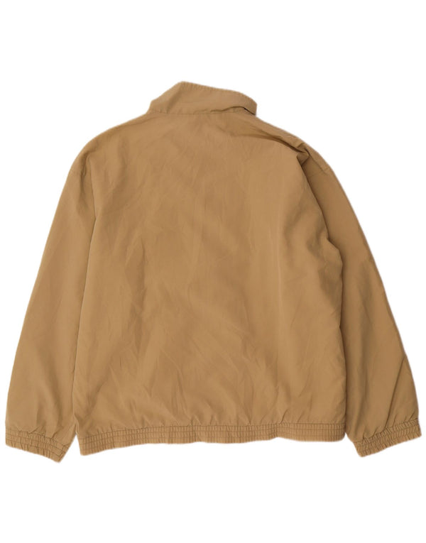 Męska kurtka dresowa FILA z grafiką, duża, beżowa, z blokami kolorów