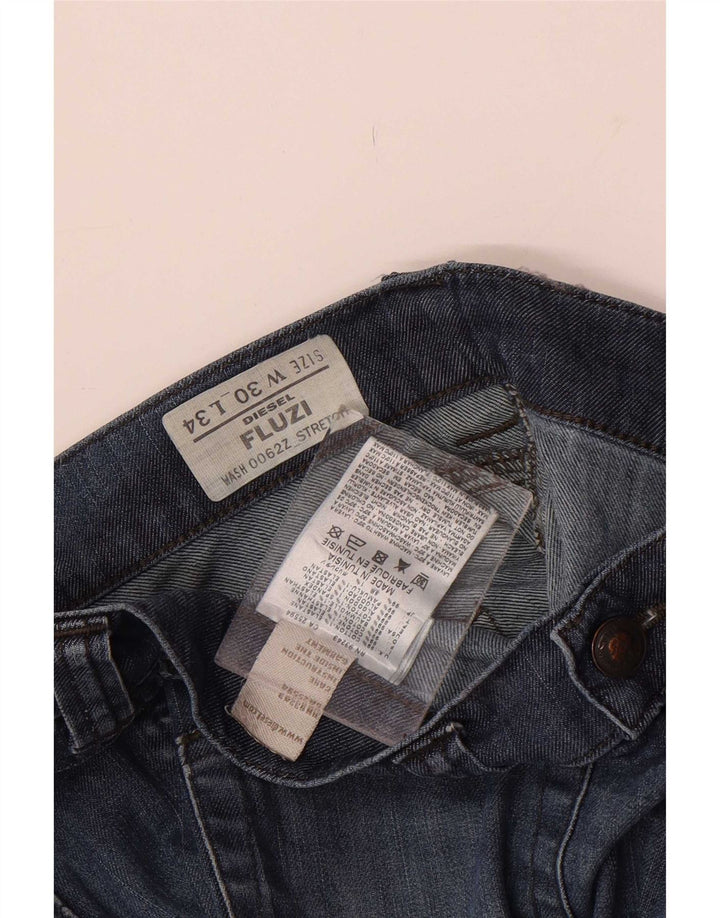 Damskie jeansy Diesel Fluzi Flared W30 L34 Niebieskie bawełniane