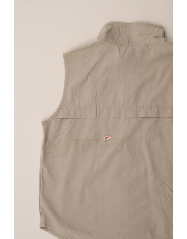 EDDIE BAUER Womens Gilet UK 10 Small Beige Cotton Vintage Eddie Bauer and Second-Hand Eddie Bauer from Messina Hembry 