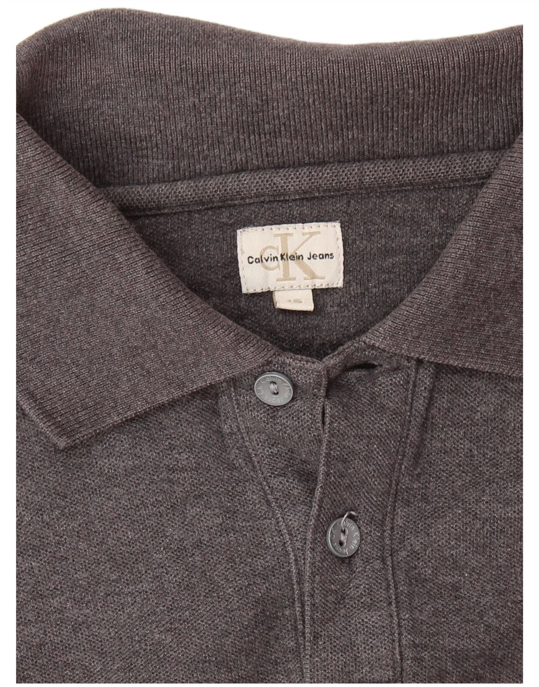 Chłopięca koszulka polo z długim rękawem CALVIN KLEIN JEANS, 15-16 lat, szara