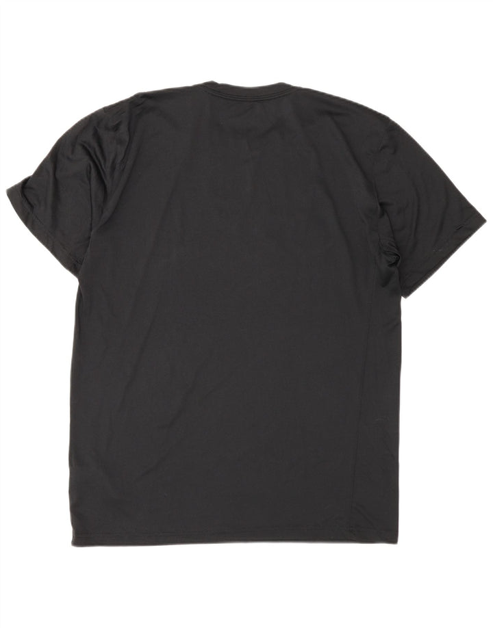 Nike Mens Dri Fit Graphic T-Shirt Top Medium Black Polyester Sports