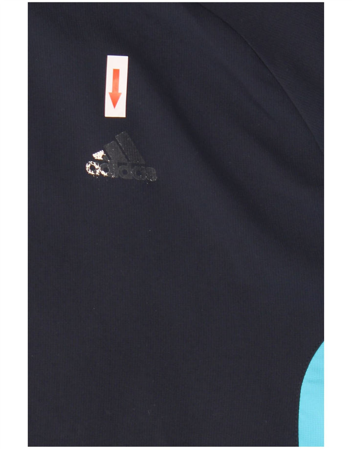 Adidas Męska kurtka dresowa Climalite Top Jacket, duża, granatowa, z blokami kolorów