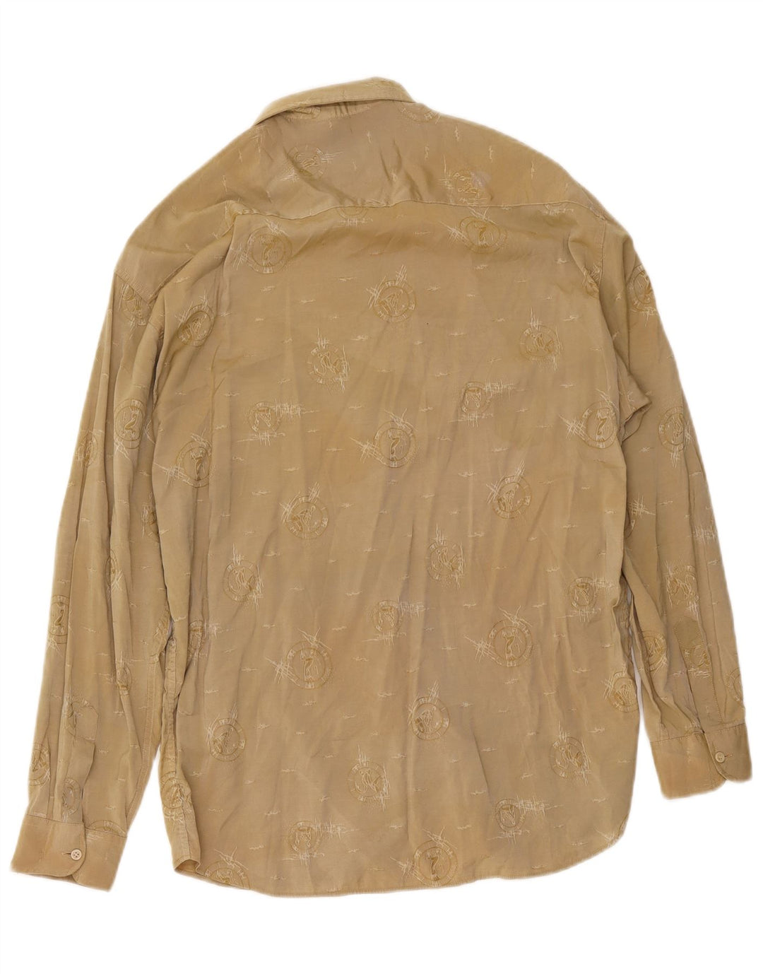 Koszula męska Mac Fashion w abstrakcyjny wzór, duża, beżowa