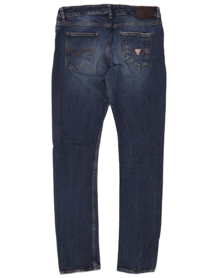 Damskie jeansy GUESS Miami Skinny W34 L31 Niebieskie, bawełniane