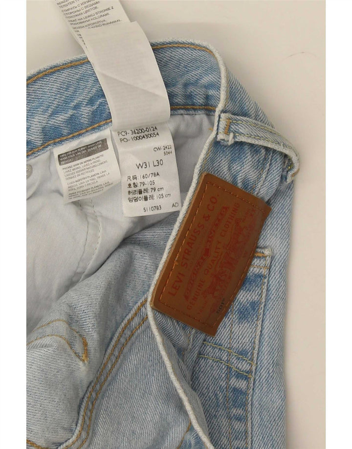 Męskie jeansy Levi's 501 Straight W31 L30 Niebieskie bawełniane