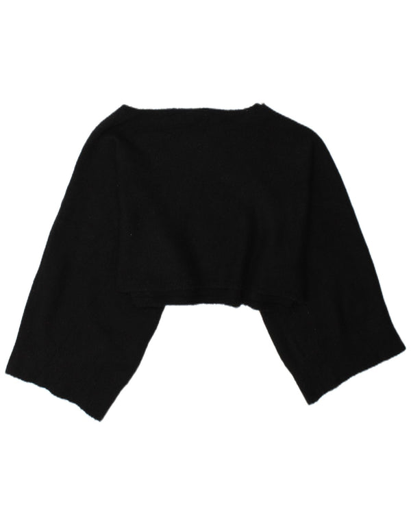 Damski krótki top oversize Zara z długim rękawem UK 14, średni czarny
