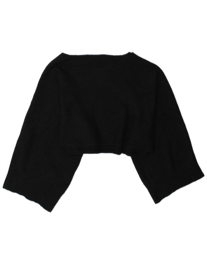 Damski krótki top oversize Zara z długim rękawem UK 14, średni czarny