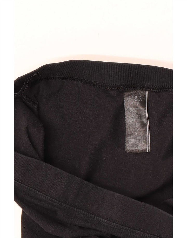 Damskie legginsy Marks & Spencer UK 12, średnie, czarne, bawełniane