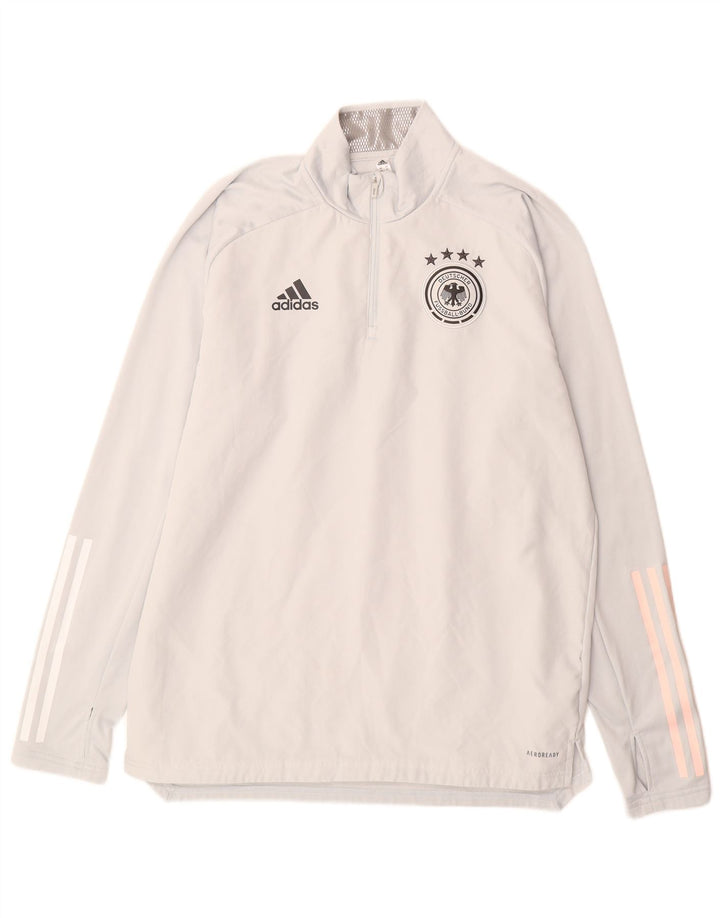 Adidas Męskie Deutscher Fussball Bund Bluza Dresowa Top Średni Szary