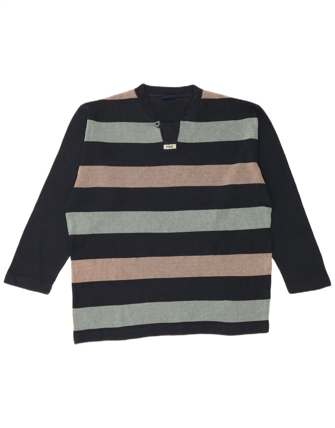 Top męski Fila z długim rękawem XL, granatowy w paski