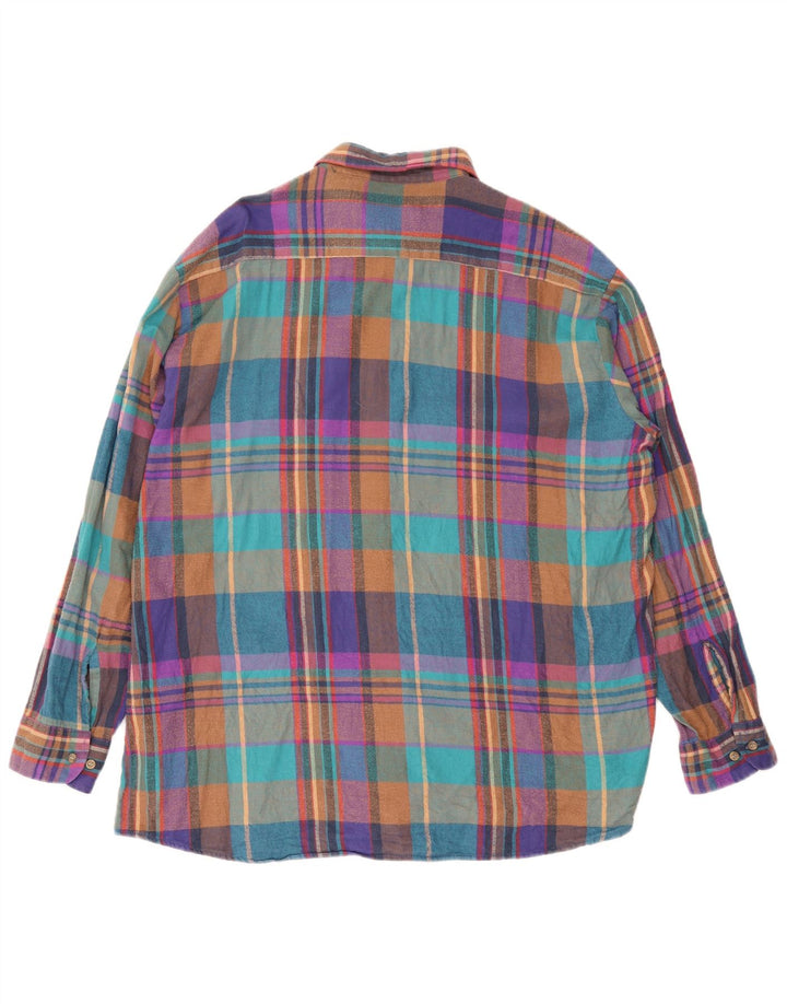 Męska koszula flanelowa w kratkę London Fog XL, wielobarwna, bawełniana krata