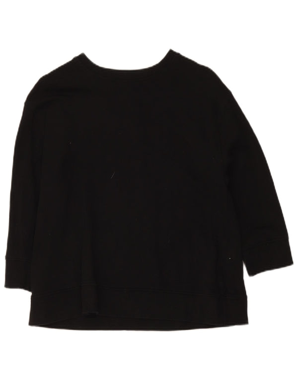 Damski sweter Zara z rękawem 3/4, UK 14, średni czarny, bawełniany