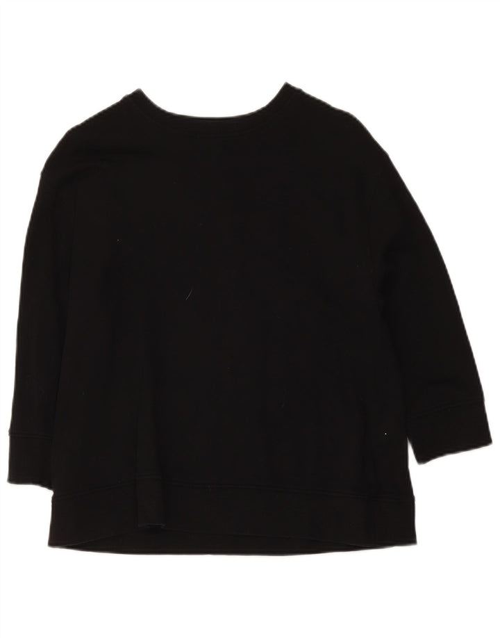 Damski sweter Zara z rękawem 3/4, UK 14, średni czarny, bawełniany