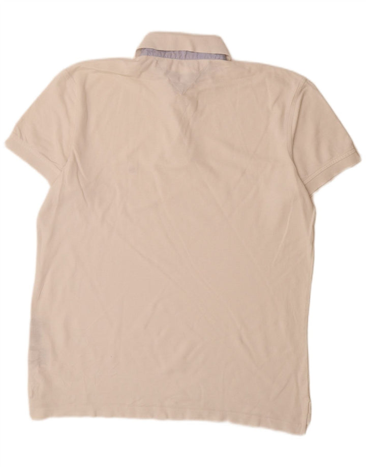 Męska koszulka polo Tommy Hilfiger, średnia biała bawełna