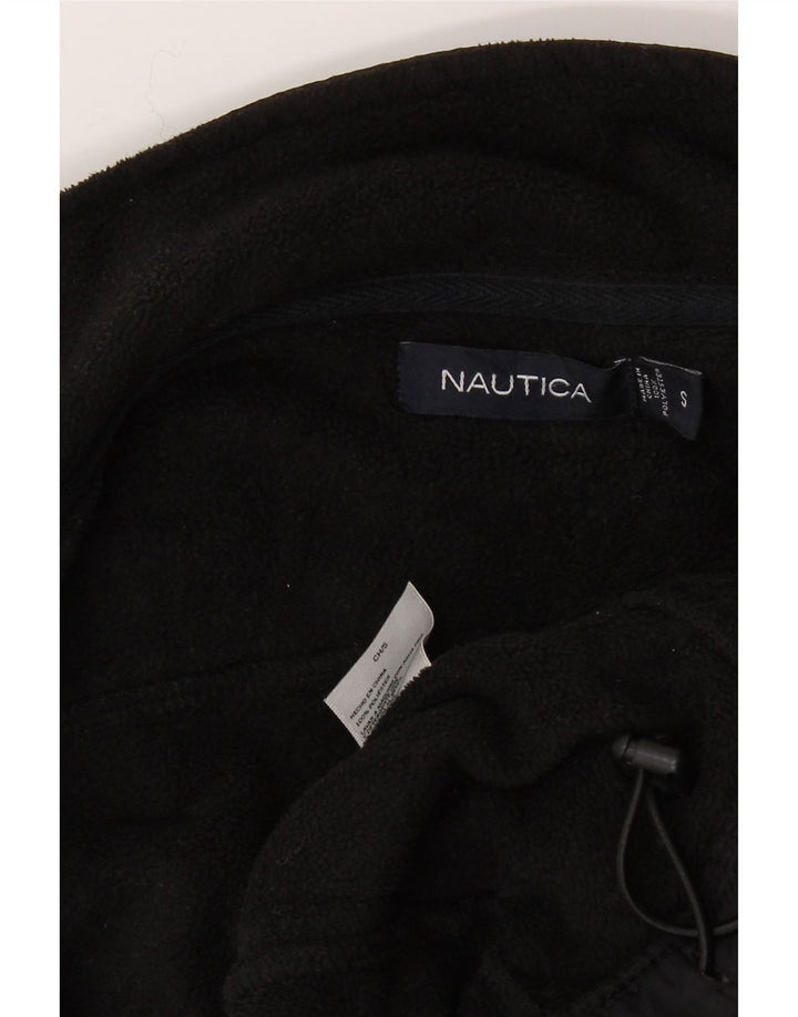 NAUTICA Mens Fleece Jacket UK 36 Small Black Colourblock Polyester Vintage Nautica and Second-Hand Nautica from Messina Hembry 