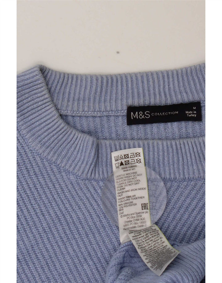MARKS & SPENCER Damski sweter z okrągłym dekoltem, UK 14, średni niebieski