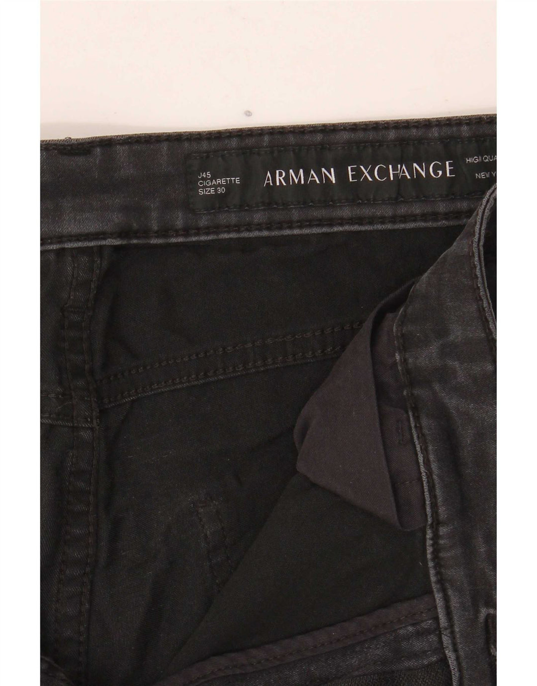 Armani Exchange Damskie J45 Slim Jeans W30 L28 Czarna bawełna
