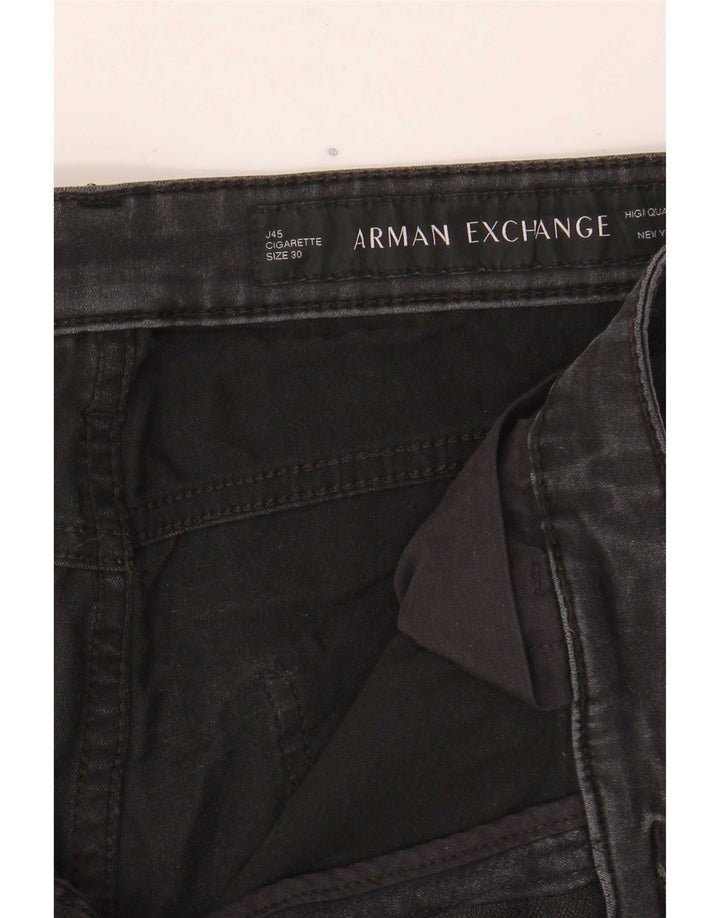 Armani Exchange Damskie J45 Slim Jeans W30 L28 Czarna bawełna
