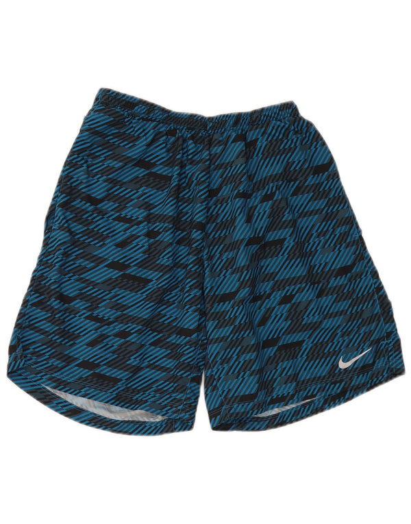 Męskie spodenki sportowe Nike Dri Fit w kolorze średnioniebieskim z geometrycznym poliestrem