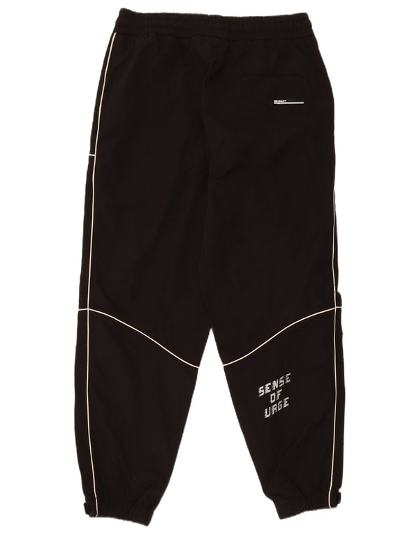 Damskie spodnie dresowe Zara Graphic Joggers UK 14, duże, czarne, poliestrowe