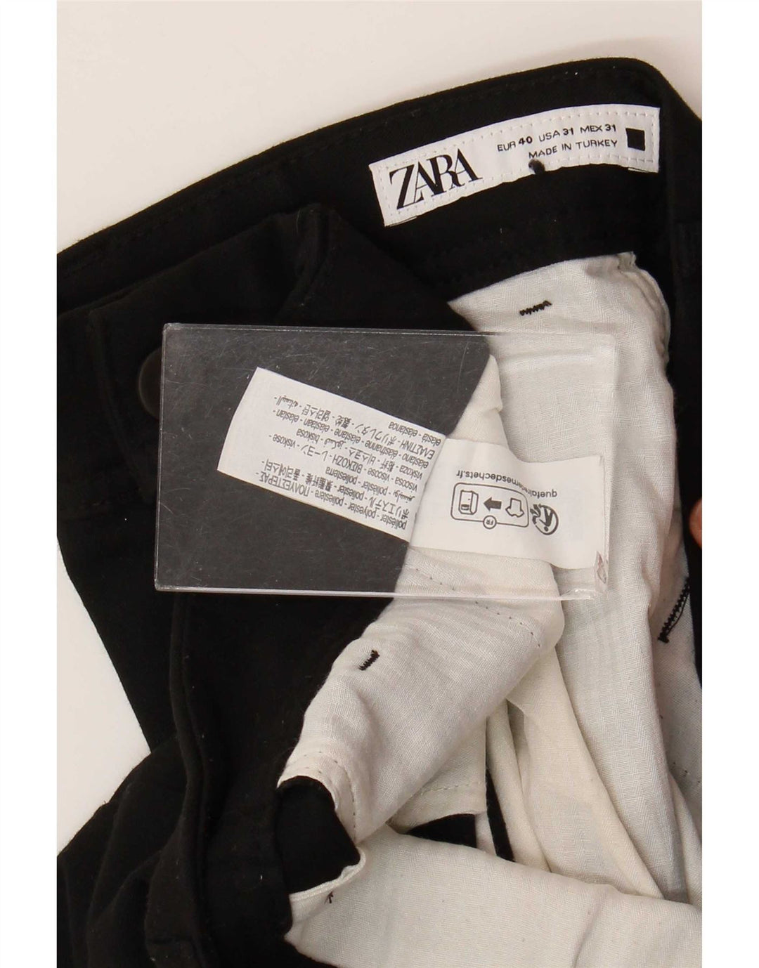 Męskie spodnie chino Zara EU 40 Medium W31 L29 Czarny poliester