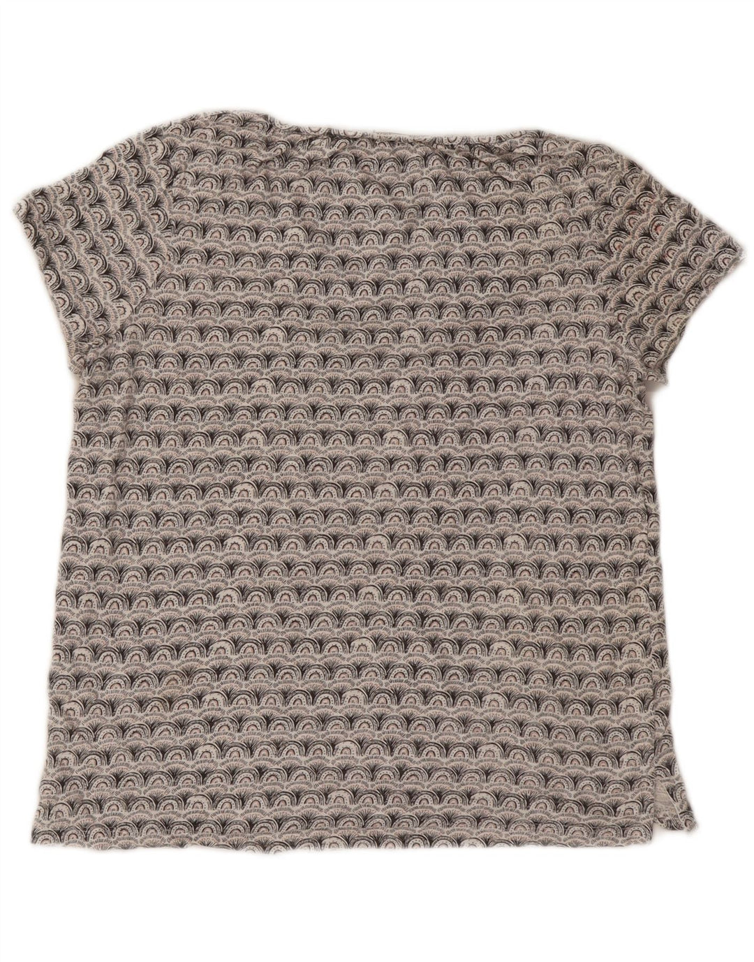 Damska koszulka oversize z grafiką FAT FACE Top UK 10, mała, szara, geometryczna