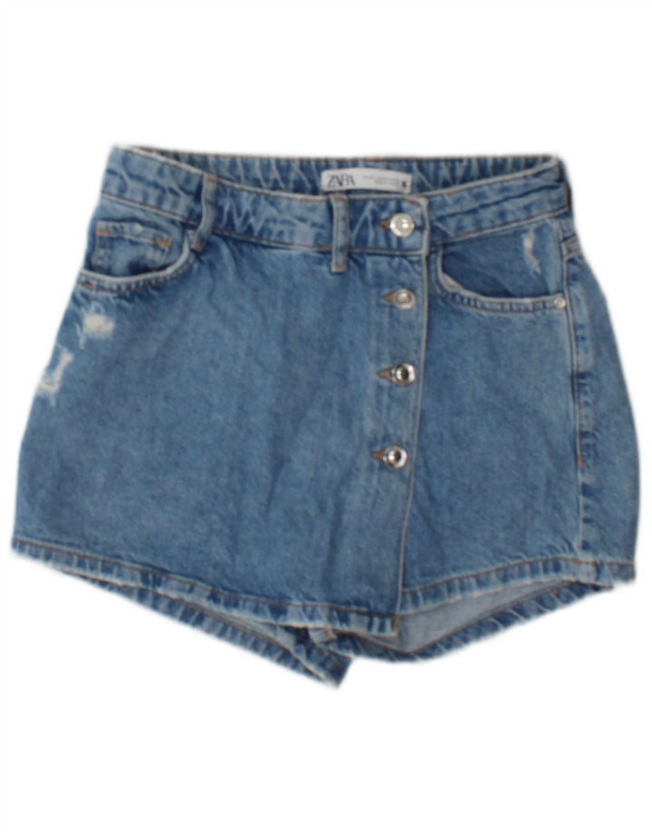 Damskie spodenki jeansowe Zara w trudnej sytuacji XS W24, niebieska bawełna