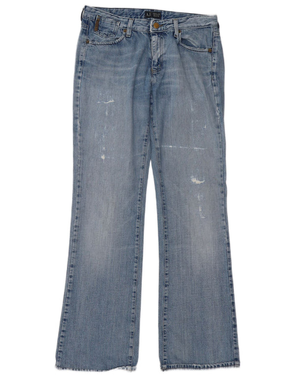 Damskie dżinsy Armani w trudnej sytuacji Bootcut W29 L32 Niebieskie bawełniane