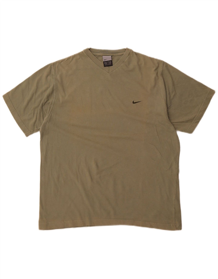 T-shirt męski NIKE Top UK 39/41, średnia bawełna khaki
