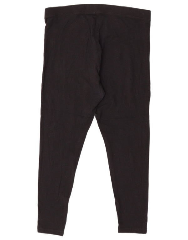 Legginsy damskie MARKS & SPENCER UK 14, duże, czarne, bawełniane