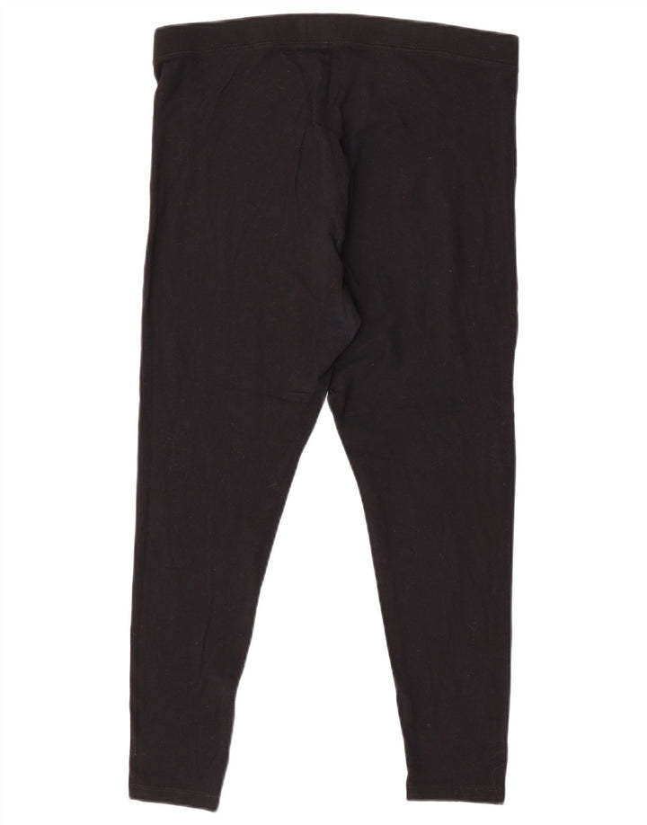 Legginsy damskie MARKS & SPENCER UK 14, duże, czarne, bawełniane
