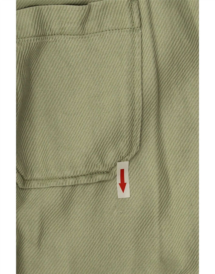 Damska kurtka bomberka oversize Zara UK 10, mała, zielona bawełna
