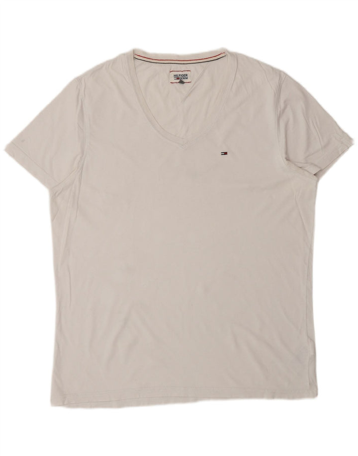 T-shirt męski TOMMY HILFIGER Top 2XL Biała bawełna