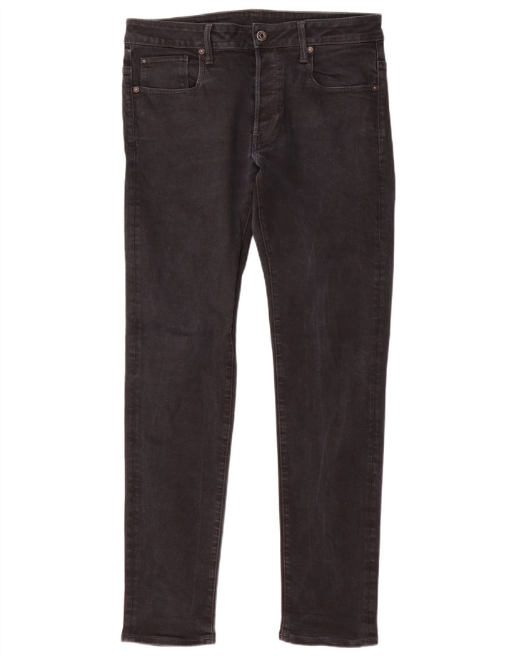 G-Star Męskie 3301 Slim Jeans W34 L34 Czarna bawełna