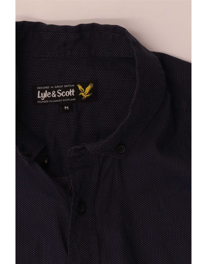 Koszula męska Lyle & Scott, średnia, granatowa, bawełniana w cętki