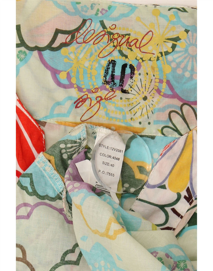 DESIGUAL Damska graficzna sukienka o linii A EU 40 Średnio wielobarwna w kwiaty