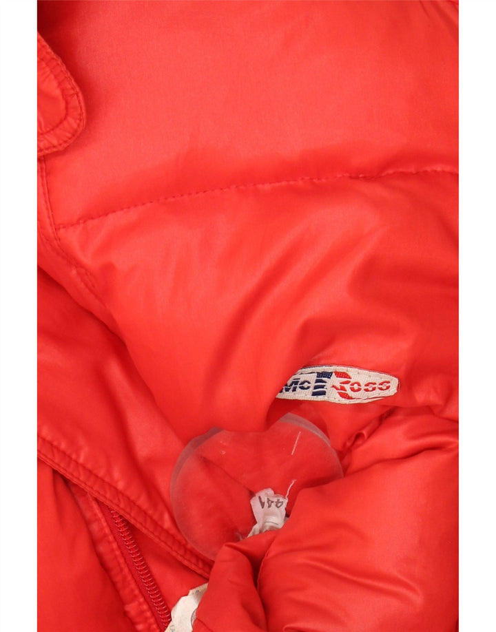 MC ROSS Mens Loose Fit Padded Jacket IT 44 XS Red Polyamide