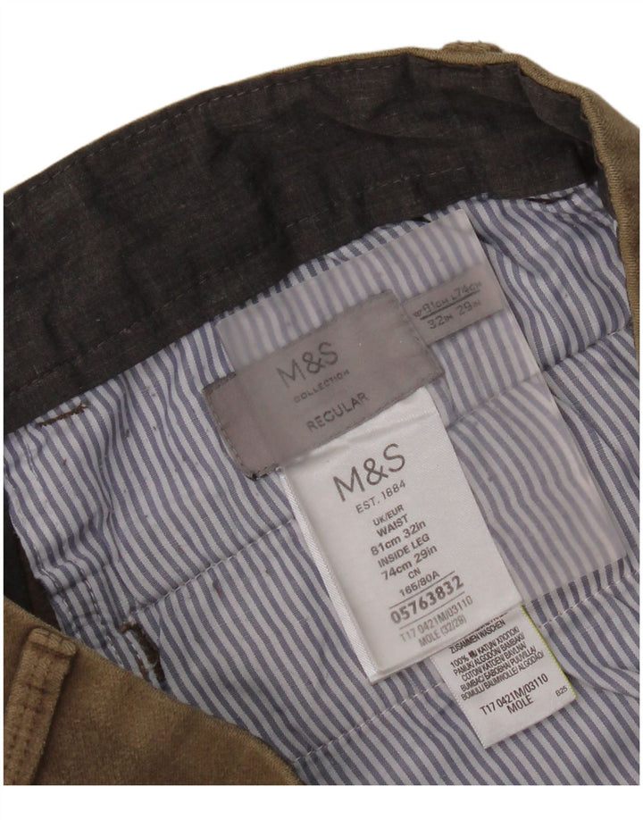 Spodnie damskie Marks & Spencer Regular Chino W32 L29 Beżowa bawełna