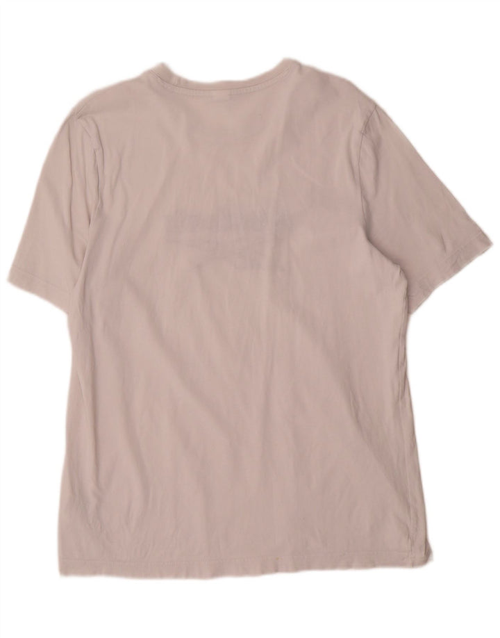 Męski T-shirt Reebok z grafiką, mały, biały, bawełniany