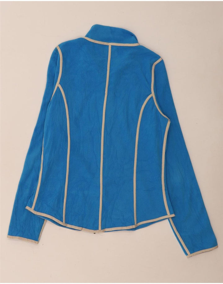 Damska kurtka polarowa SERGIO TACCHINI UK 14, duże, niebieskie paski, poliester