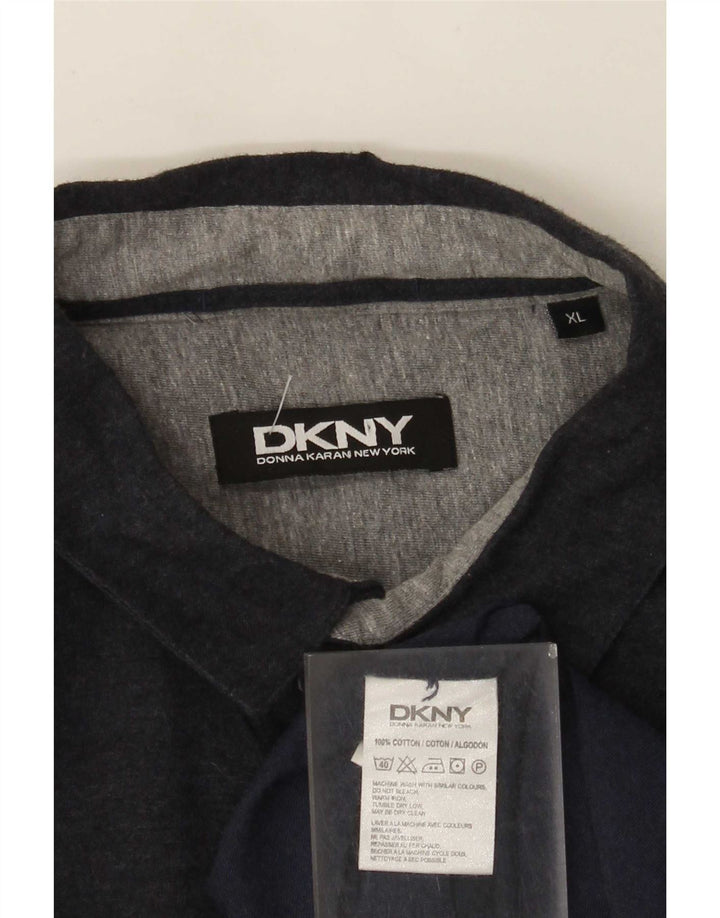 Koszula męska Dkny XL, bawełniana, granatowa