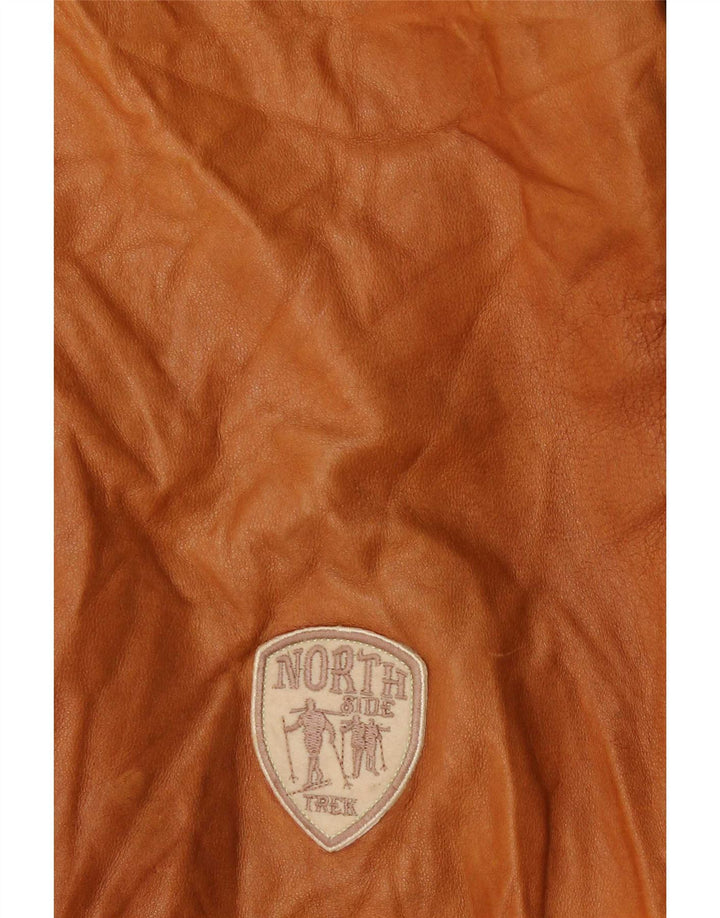 Vintage męska kurtka skórzana UK 40 duża beżowa