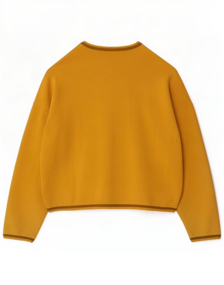 Damska bluza Stefanel Graphic Oversized Sweter UK 14 Średni żółty