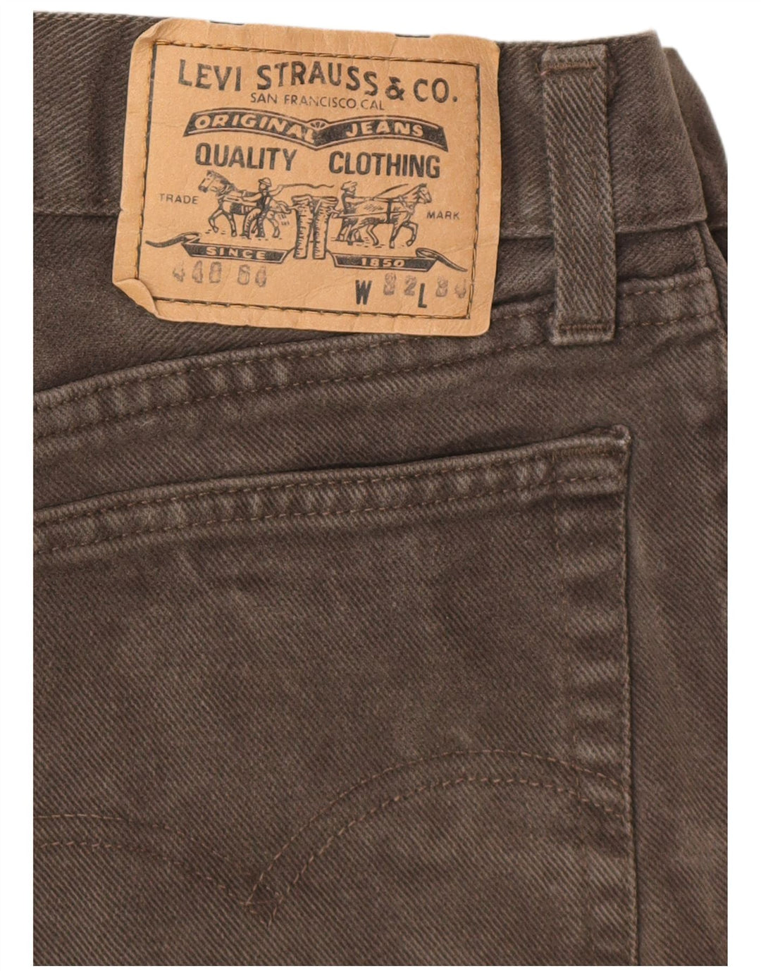 Męskie proste dżinsy LEVI'S W32 L34 Szara bawełna