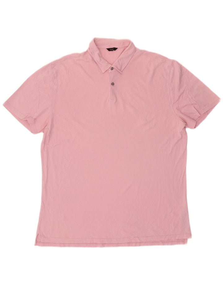 Męska koszulka polo Massimo Dutti 2XL, różowa, bawełniana