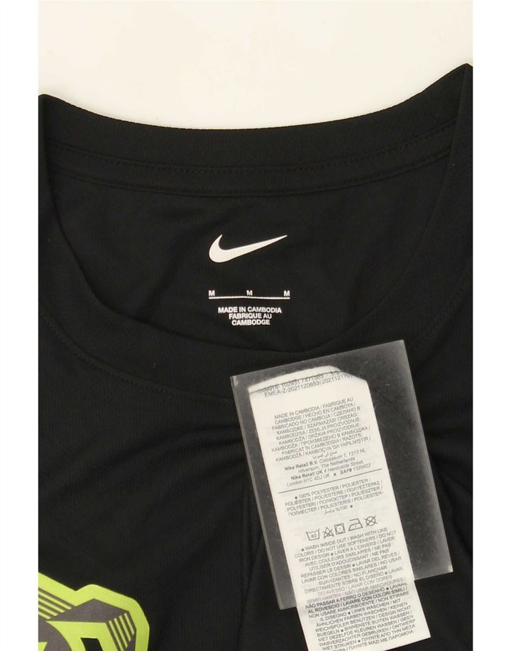 Męski T-shirt z grafiką Nike, średni czarny poliester