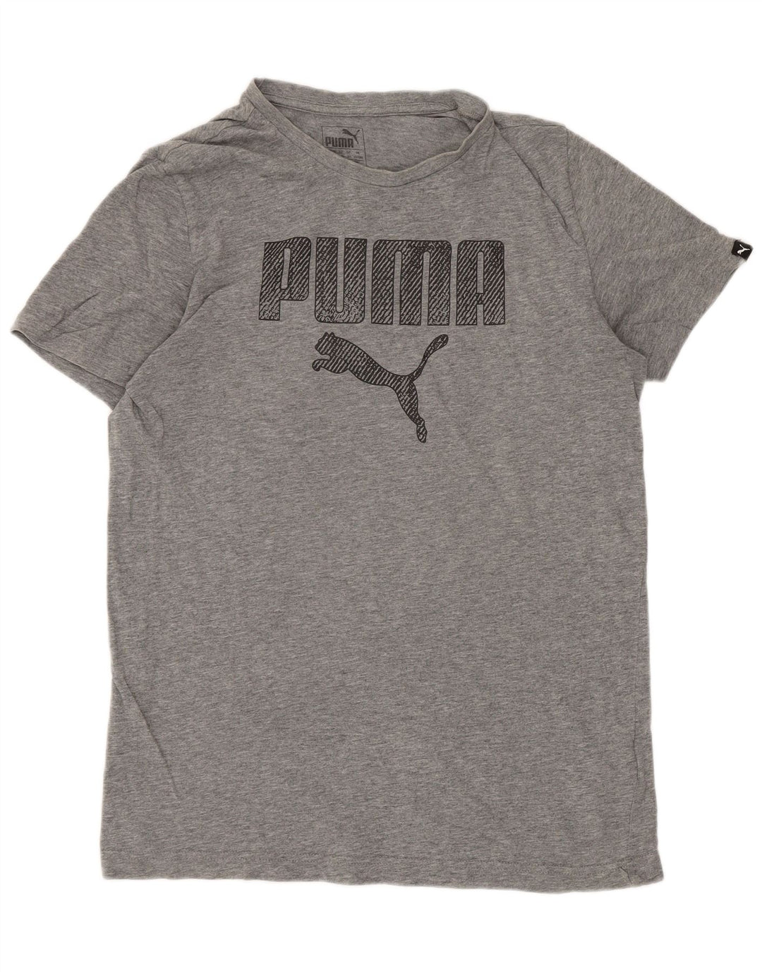 Chłopięcy T-shirt Puma Regular Graphic, 15-16 lat, szara bawełna