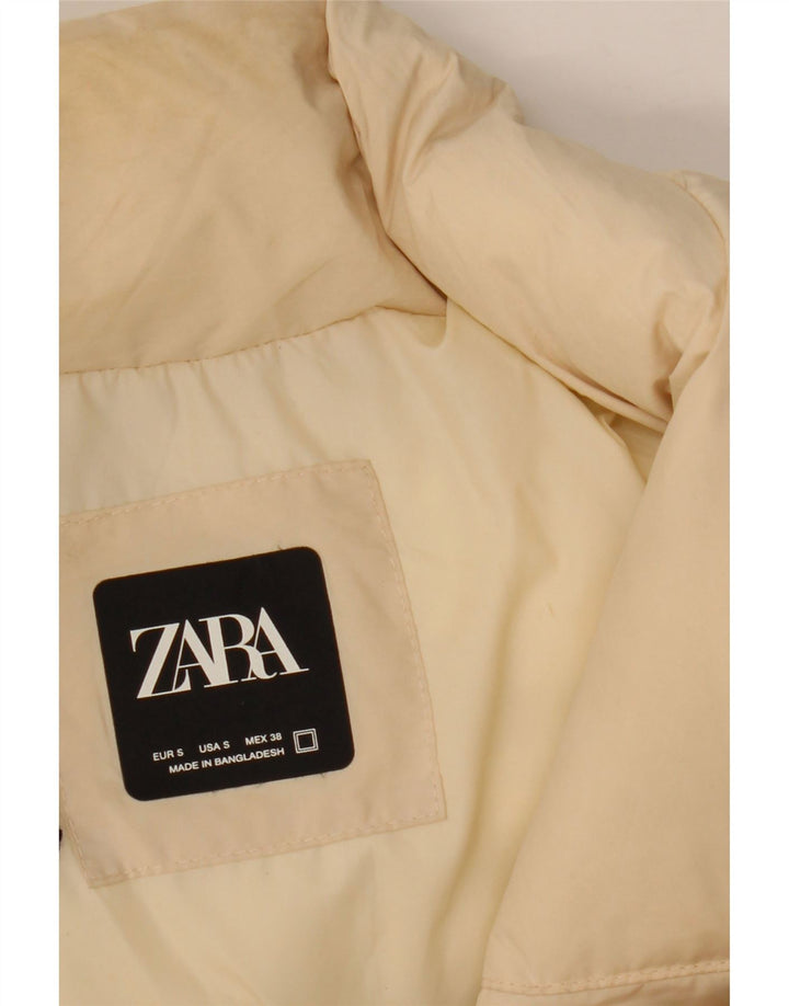 Męska ocieplana kurtka ZARA UK 36 Small Beżowy nylon